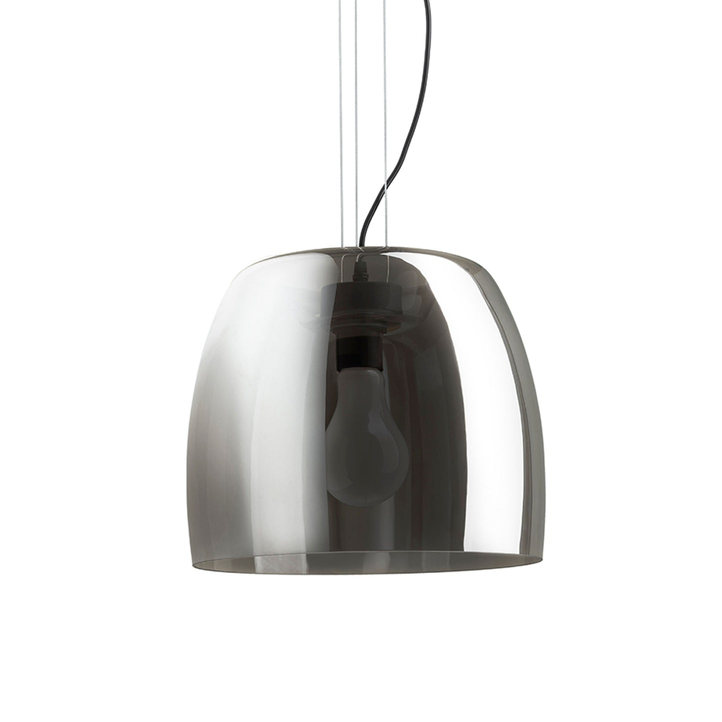 RENDL pendant lamp ORLANDO 35 pendant smoke-colored glass/black 230V LED E27 24W R14396 6