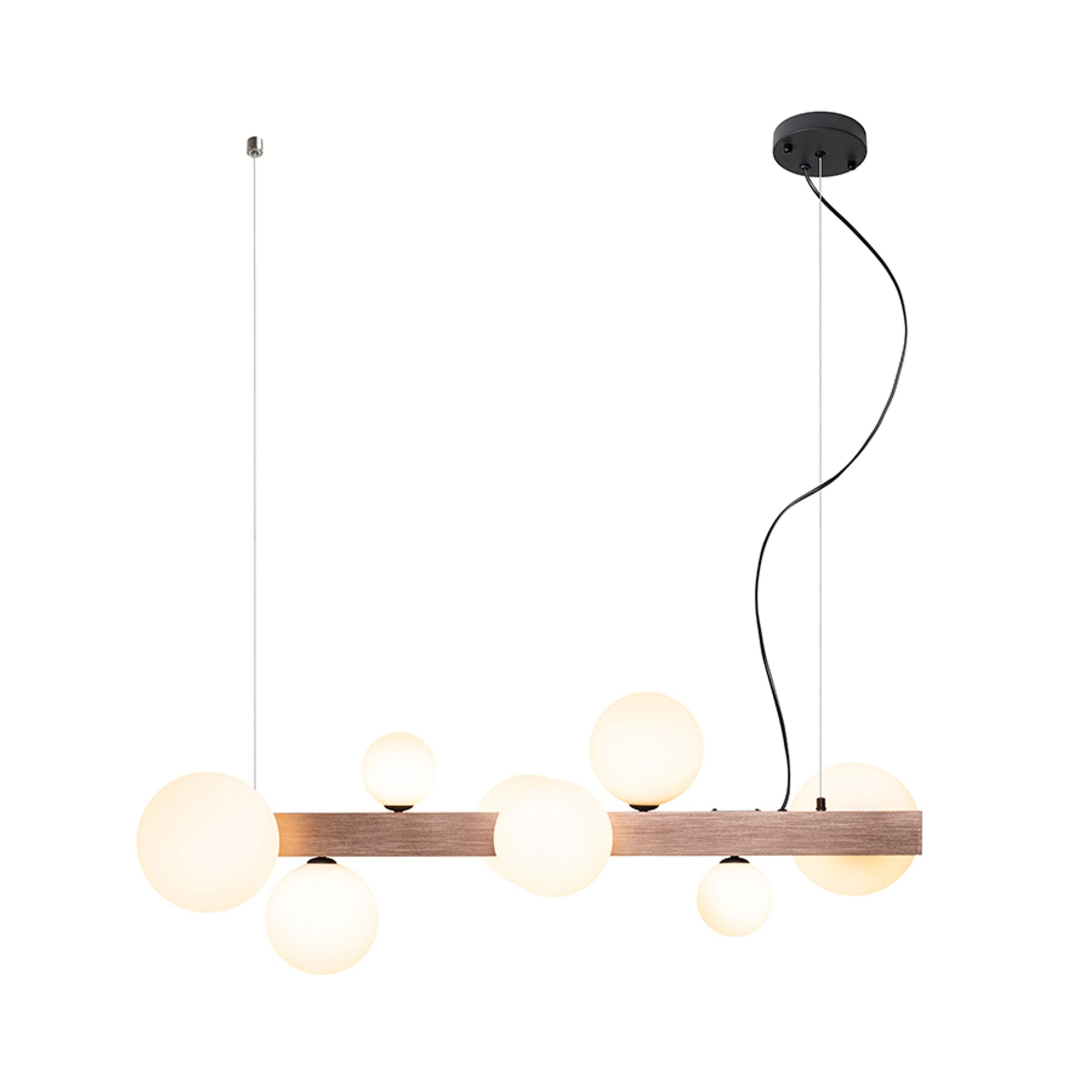 RENDL pendant lamp KASSANDRA pendant opal-colored glass/brushed bronze 230V G9 8x6W R14554 12