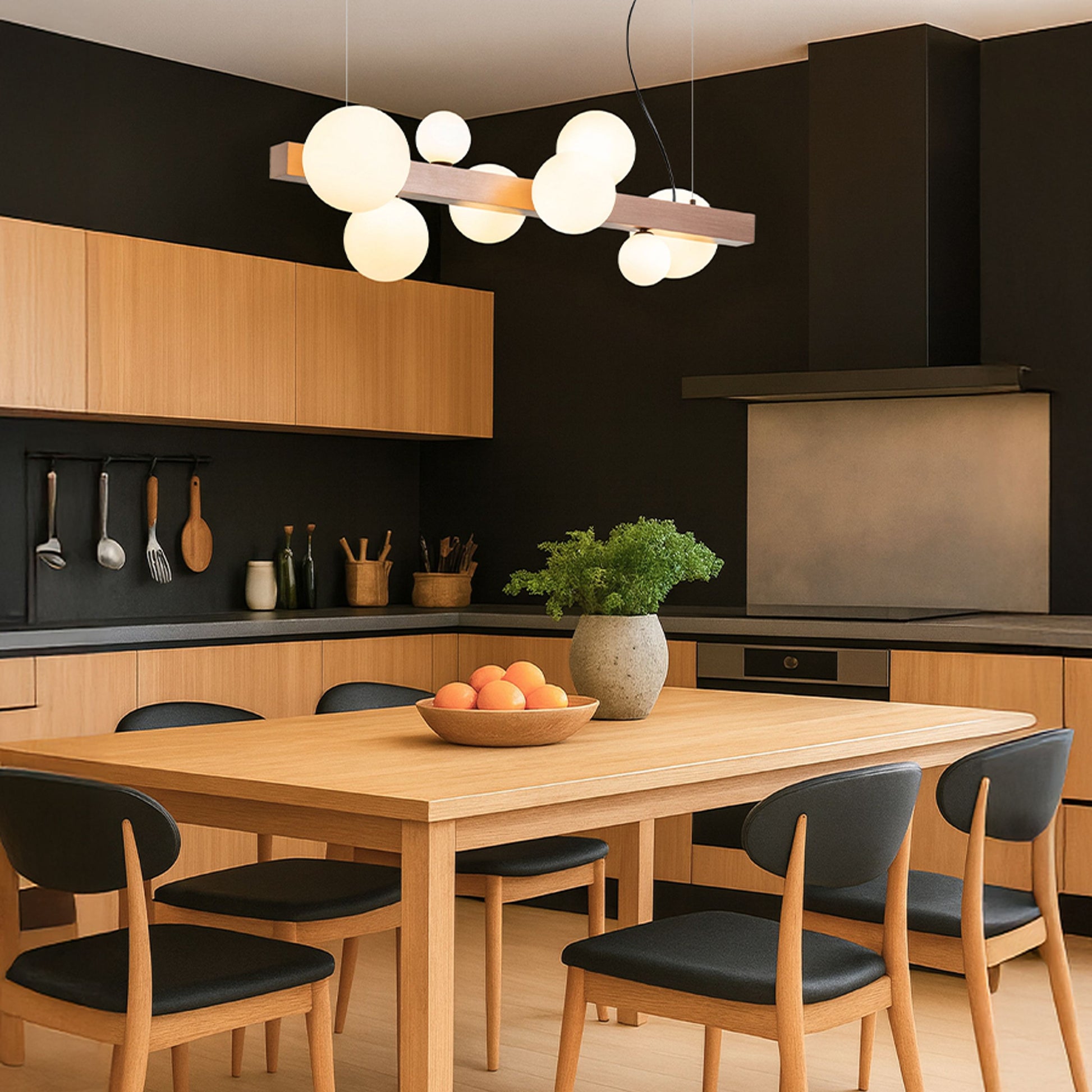 RENDL pendant lamp KASSANDRA pendant opal-colored glass/brushed bronze 230V G9 8x6W R14554 4