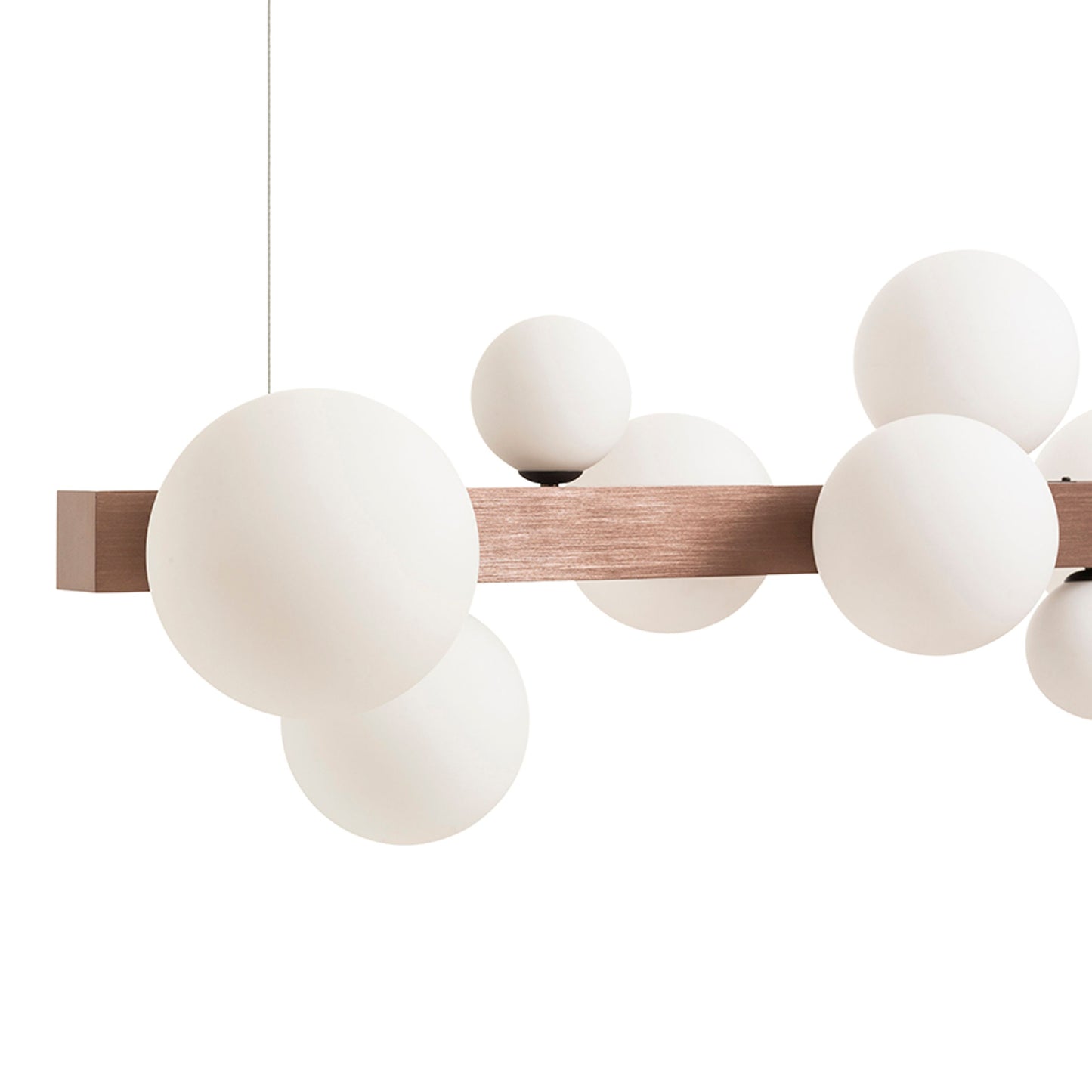 RENDL pendant lamp KASSANDRA pendant opal-colored glass/brushed bronze 230V G9 8x6W R14554 5