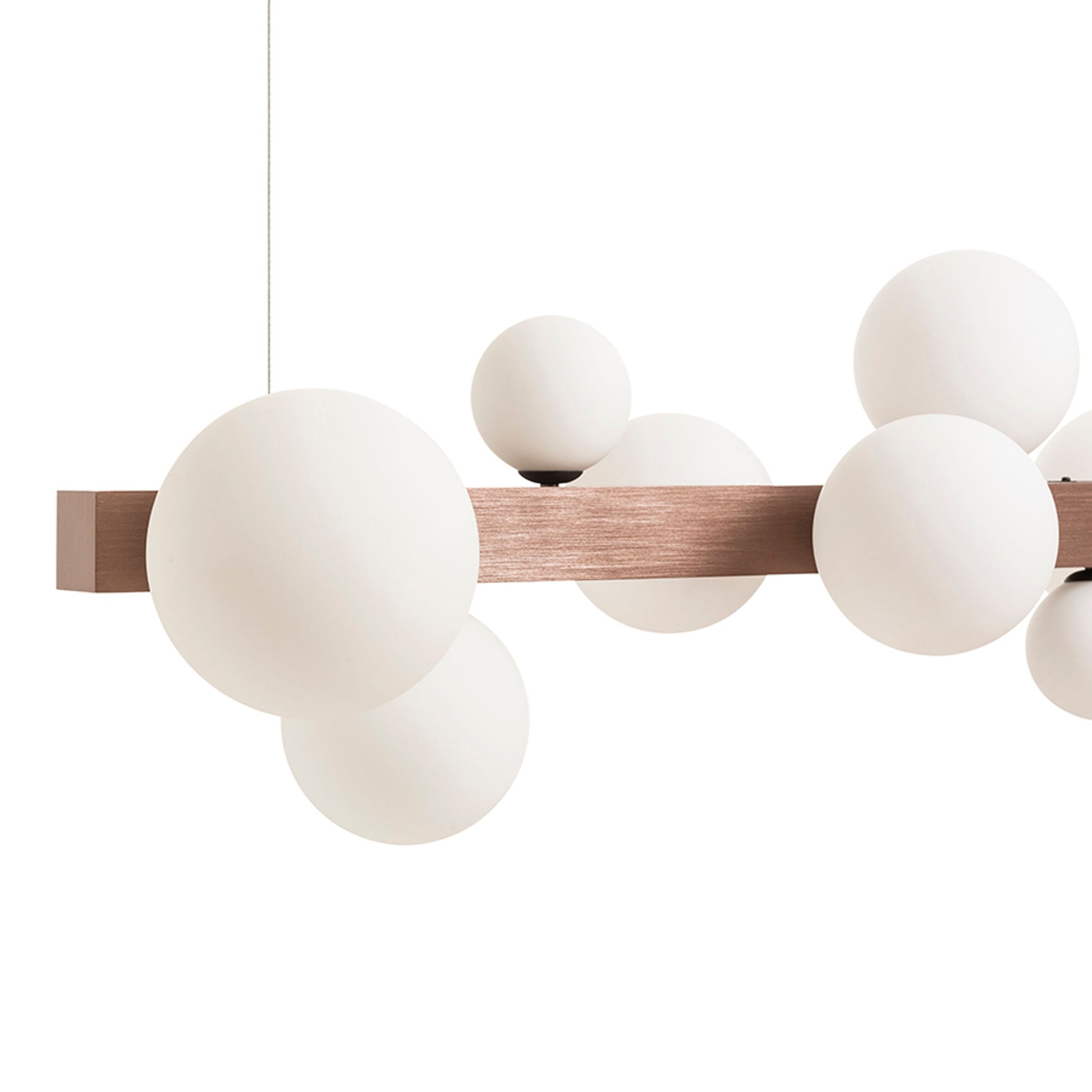 RENDL pendant lamp KASSANDRA pendant opal-colored glass/brushed bronze 230V G9 8x6W R14554 5